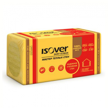 Утеплитель Isover Мастер Теплых Стен 1000х600х100 мм